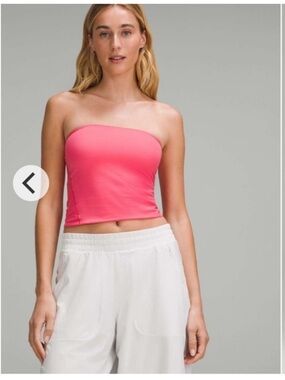 Lululemon Neon Pink Wundermost Tube Top Strapless Size Medium New with tags NWT